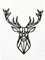 Pet-Jos GROSS Hirsch 70-100 cm Wanddeko Holz Hirschköpfe Deko Wanddekoration Deer Wooden Wall Decoration Wall Art Geometrische Minimalistische Wandkunst Hängende Dekoration (80 cm)