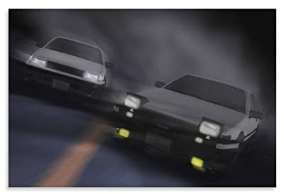 Jdm Auto-Poster, schwarz-weiß, 86 Is Drifting, dekoratives Gemälde, Leinwand, Wandkunst, Wohnzimmer, Schlafzimmer, Gemälde, 20 x 30 cm