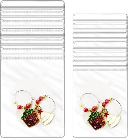 200 Pieces Transparent Anti Tarnish Jewelry Storage Pvc Zipper Lock Bag, Maehsab Clear Self Seal Anti Oxidation Plastic Small Bag for Jewelry Earring Ring Necklace Organizer (6x8cm + 7x10cm)