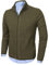 AOLI RAY Herren Strickjacke Stehkragen Cardigan mit Reißverschluß und Taschen Feinstrike Pullover Army Grün L