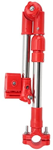 Bike Umbrella Holder, 360 Degrees Adjustable Stainless Steel Umbrella Bracket, Universal Umbrella Mount Clip for Bike, Scooter, Motorcycle, Stroller, Wheelchairs(Red)