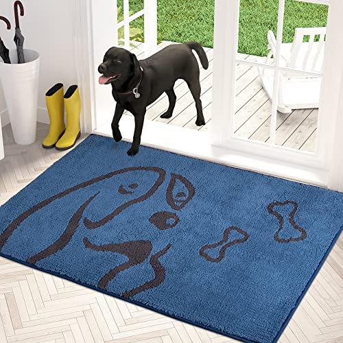 PURRUGS Dirt Trapping Doormat, Non-Skid/Slip Machine Washable Entrance Rug, Shoes Scraper, Dog Door Mat, Super Absorbent Welcome mat for Muddy Wet Shoes and Paws