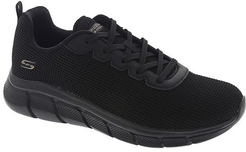 Skechers Women's Bobs B Flex Visionary Essence Sneaker, Black Knit, 7 UK