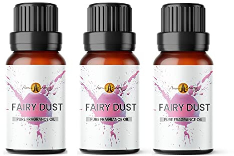 Aroma Energy Fairy Dust Inspired Fragrance Oil for Diffusers, 3x10ml | For candle making, perfume oil, wax melts, soap, bath bombs, potpourri & slime, concentrated scent, Vegan, UK made