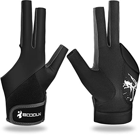 YFY Billard-Pool-Handschuhe für linke Hand, 3-Finger, Spleißprozess, Snooker-Queue-Sporthandschuh, beliebte Größen für Damen und Herren