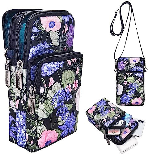 YVIFEVG Handytasche Reisepasshülle Brustbeutel Umhängetasche Crossbody Bag Damen Mädchen Klein mit Geldbörse zum Umhängen Urlaub Travel Must Haves Essentials