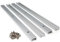 Zeberoxyz 400m Aluminium T-Track Slider mit Schrauben Doppelschnitt Profil Universal mit vorgebohrten Montagelöchern für Holzbearbeitung und Klemmen DIY Werkzeuge (Größe:400mm, 4pcs)