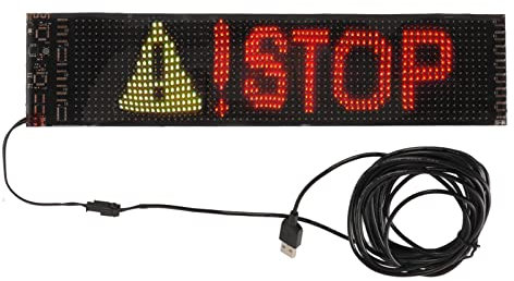 Uadme Auto-Display-Werbebildschirm, Flexibles LED-Werbeschild, IP67, Wasserdicht, RGB-Vollfarb-Laufschrift, LED-Bildschirm Für Geschäft, Auto, Party, Bar, DC 5 V