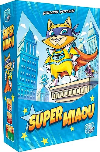 Asmodee - Super Miaou - Jeu de Société pour Enfants dès 6 Ans - Jeu Initiation Deckbuilding - Jeu de Cartes Format Voyage - Jeux Famille pour 2 à 4 Joueurs - 15 Min - Version française - SpaceCow