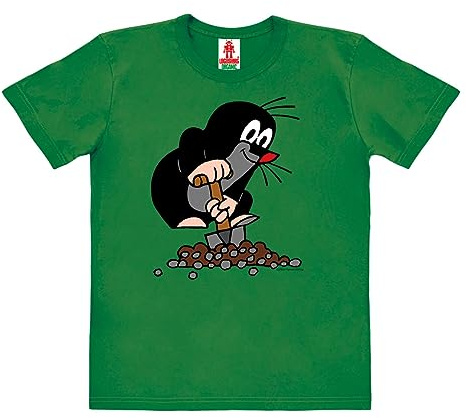 Logoshirt® Der kleine Maulwurf T-Shirt Kinder | Der kleine Maulwurf beim Graben, lustiges Cartoon-Motiv für Maulwurf-Fans, Originaldesign, Bio-Baumwolle, Mädchen und Jungen