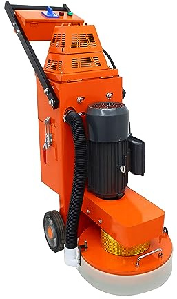 BREVELTION Concrete Floor Grinder Cement Ground Grinder Grinding Epoxy Floor Paint and Cement Floor Polishing Dust-free Grinder Inside Dust Suction Fan 220V