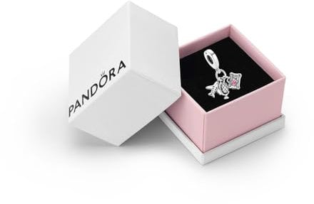 Pandora Moments Women's Sterling Silver Airplane, Globe & Suitcase Dangle Charm, With Gift Box