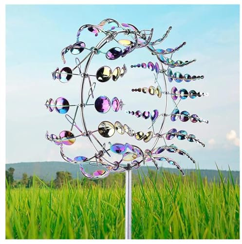 Mystisches Metall Windspiel, Windspiel Garten, Gartendeko Metall, Kinetic Windspiel, füR Terrasse Und Garten errassendekoration,Colorful