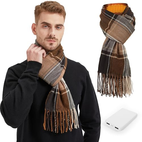 vapesoon Heated Scarf with 5000mAh Battery Fashionable and Warm Unisex - Ideal for Strolling, Camping, Work, Thanksgiving Christmas, and More