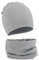 WUWYOUWL Baby Baumwolle Weiche Beanie Hut Wichtel Schal zweiteiliges Set für 1-3 Unisex Baby Herbst und Winter (DE/NL/SE/PL, Alter, Einheitsgröße, Grau)