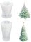 2 Stück Kerzenformen zum Gießen, Silikonform Tannenbaum, Kerzen Formen Silikon, Gießform Tannenbaum, Kerzen Selber Machen Formen, Silikonform Weihnachten für Kerzenherstellung, Handgefertigte Seife