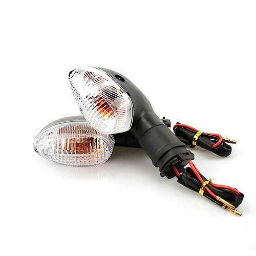 LIUCHUCHU Blinker Motorrad Blinker Blinker Motorräder Passend for Yamaha YZF R1 R6 R125 R25 R3 FZ-6N XJ6 Vorne Und Hinten Motorrad Blinker(Clear)