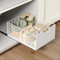 NETEL Pull-out Cabinet Organiser, Cabinet Organiser, Drill-Free Drawer, Sliding Cabinet Basket, For Kitchen/Bathroom, 40 cm L*30 cm W*17.5 cm H