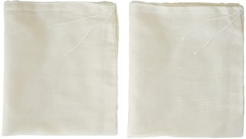 Cheesecloth Bags for Straining,Reusable Cold Brew Coffee Cheese Cloths Strainer,Large Nut Milk Tea Juice Bag,100% Natural Cotton Fine Mesh Filter Bags (Medium,2 Pack)