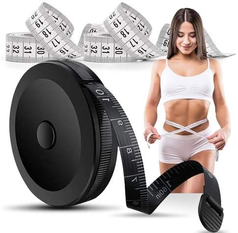 Maßband Schneidermaßband Körper Bandmaß Messen Körpermaßband 150cm/ 60 inch 3 Stück Weiß Schwarz