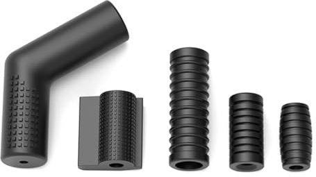 Laroal 5 protectores de zapata para palanca de cambios de motocicleta, cubierta de goma antideslizante cubierta universal para pedal de palanca de cambios para ATV (negro)