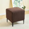 Highdi Ottomane Schonbezug Hockerbezug Quadratisch Fußhocker Bezug, Blätter-Jacquard Stretch Ottoman-Bezüge Rutschfester Hocker Hussen mit Gummiband Unten Waschbar (Braun,45x45x45cm)