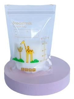 100 Pcs Breast Milk Storage Bags HXC 250ml Milk Storage Bags Breastfeeding Temp-Sensing Breastmilk Storage Bag with Pour Spout BPA Free No-Leak for Breastfeeding