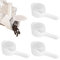 HAMKU 4 Piezas Clip de Sellado para Bolsas con Boquilla, Pinzas Bolsas Alimentos, Clips de Sellado de Tapa de Plástico Reutilizables, Pinzas Cierre Bolsas, Clip de Cierre de Cocina（Blanco）