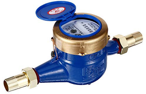 DINHEAROM 1 Stück Wasserzähler Praktischer Kalter Wasserzähler für Garten und Zuhause Installieren mit Sicherem Schutzdeckel Präzise Ablesung für Effiziente Nutzung