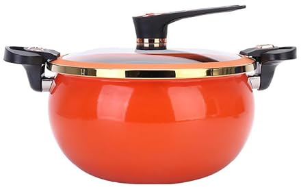 7L Micro Pressure Cooker, Non-Stick Micro Pressure Stockpot with Handles and Lid, Safety Valve Quick Stew Pot for Gas Stove Induction Cooktop