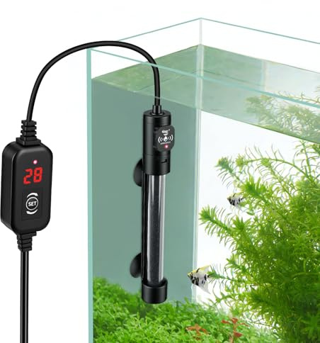 hygger Aquarium Heizer,150W Aquarium Heizung mit Temperatur Controller Digitalem Heizstab Einstellbar Tauchheizung für 75-115L Salzwasser und Süßwasser Fischtanks(15-34°C)