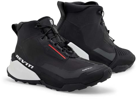REV'IT! Revit Subduction H2O wasserdichte Motorrad Schuhe, schwarz/weiß, 45