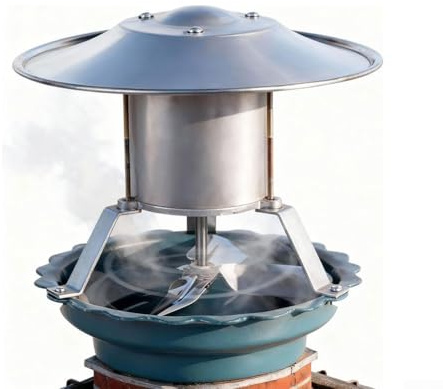 Chimney Flue Fan 120 W Stainless Steel for Smoke Extraction from Wood Stove Fireplace Oven Boiler Exhaust Gas Ventilation