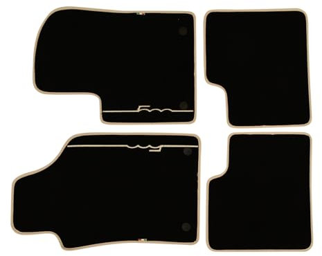 Original Fußmatten-Satz Velour mit Elfenbeinfarbenen 500-Logo und Italienischer Flagge 71807944