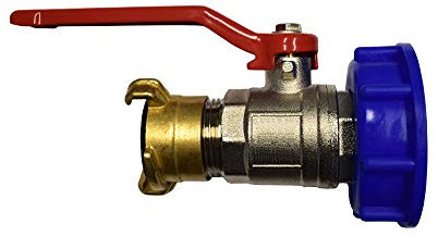 32mm Durchfluss IBC Container Adapter S60 + Kugelhahn +1