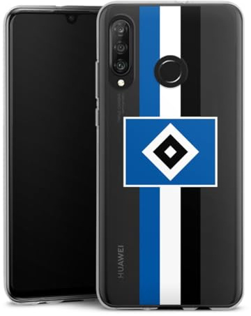 Silikon Hülle kompatibel mit Huawei P30 Lite Case transparent Handyhülle HSV transparent Hamburger SV