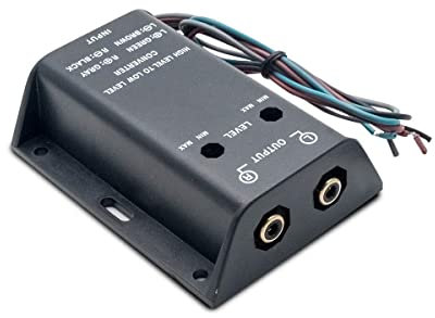 MASO Car High to Low Level Converter 2 RCA Line Out Power Amplifier Audio Adaptor