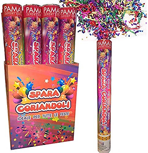 Aurora Store 6 Tubo sparacoriandoli Colorati Cannone 60 cm Festa Party spara coriandoli