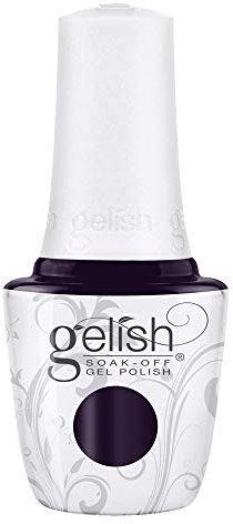 Gelish Nail Polish, A Kiss In The Dark, Black Purple Crème, 15 ml
