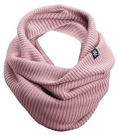 Manufaktur13 Knit Loop - Schlauchschal, Strick Loop mit Waffle Knit Muster, Wollschal/Langschal in versch. Farben erhältlich (M13) (Rosé)