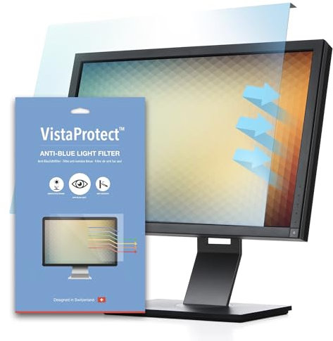 VistaProtect - Filtro Anti Luz Azul y Protector Premium para Pantallas de Ordenador & Monitores, Desmontable (Universal de 26 a 27 Pulgadas)