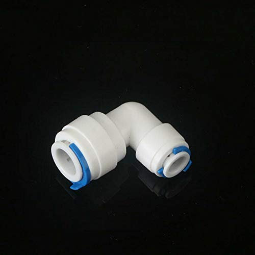 Water Filter Fitting SENRISE Push Fit Connectors Quick Connector Fitting for for RO Water Reverse Osmosis Filter System (3/8 Tube x 1/4 Elbow Tube,5PCS)