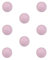 8 Un. TIRADOR Pomo Mueble BEBÉ bola madera lacada lacado rosa - Diámetro 40MM