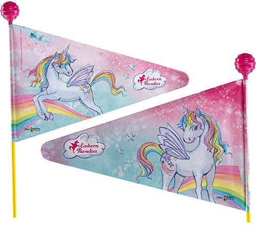 Bike Fashion Sicherheitswimpel 175cm lang Einhorn Paradies bunt Fahrrad