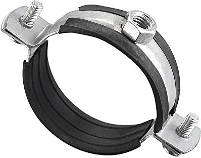 sourcing map Adjustable Pipe Bracket Clamp, 2 (50mm) ID Wall Ceiling Mount Iron Pipe Strap Support 10pcs