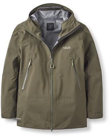 Rab Men's Kangri GTX Waterproof Breathable Gore-tex Jacket for Hiking, Trekking, & Mountaineering - Army - Small
