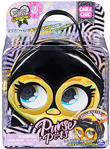 Purse Pets Micros, Chill Chic Pinguin Mini Kinder Geldbörse mit Augenrolle, Umhängetasche, Crossbody-Geldbörse, Zubehör, Mädchen Münzbörse & Tween Geschenke