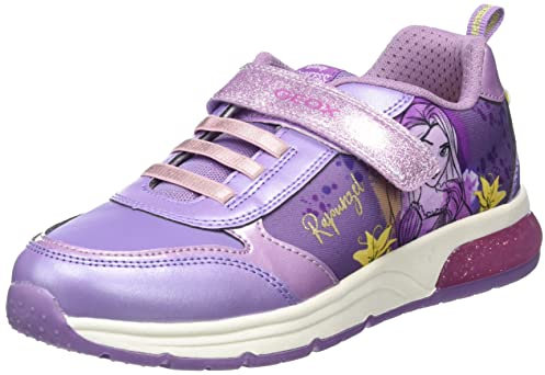 Geox Bambina J Spaceclub Girl E Sneakers Bambine e ragazze, Viola/Giallo (Lilac/Yellow), 34 EU