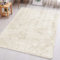 Aspire Homeware Tapis moelleux moderne à poils longs doux en fausse fourrure pour chambre à coucher et salon - Crème - 60 x 110 cm
