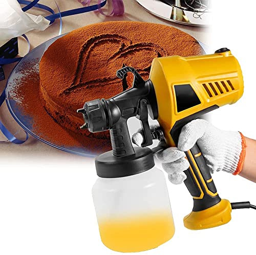 BDXZJ Practical Paint Sprayer 800Ml, 500W Airbrush Machine for Cakes, Handheld Latex Paint Spray Gun with Spray Nozzle for Cake, Chocolate Decoration for Furniture, Fence